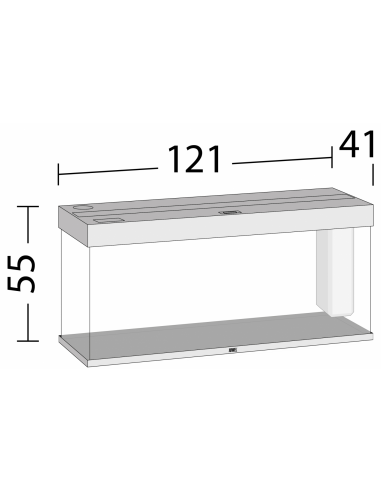 Aquarium RIO 240 LED (2x29w) BLANC  JUWEL