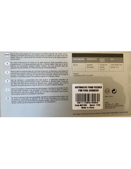 Distributeur HYDOR automatic feeder - Poisson Aquarium -