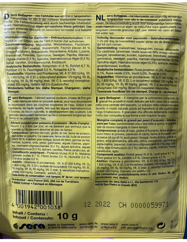 Sera Bettagran nourriture combattant  100ml Sera Bettagran nourriture combattant  100ml