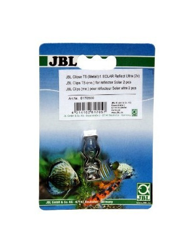 Jbl - Clips Pour Réflecteurs T5 - 16 Mm - Métal - 2 Pièces - JBL Aquarium