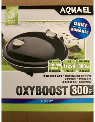OxyBoost 300 Plus pompe à air d'aquarium design avec débit de 300 L/h
